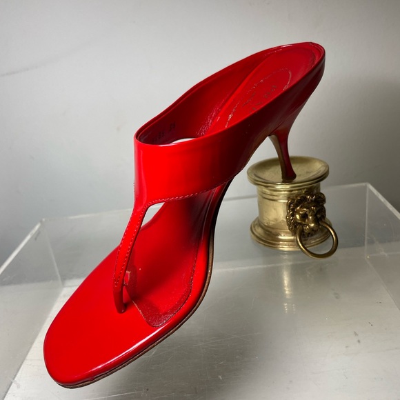 PRADA Patent leather slides red sz 36 made in italy - Picture 8 of 16